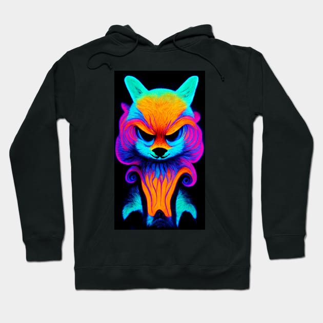 Smirking Fox - Psychedelic Hoodie by RichieDuprey